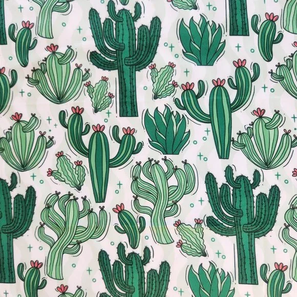 NEW Silky Satin Cactus Desert Western scarf bandana neckerchief - Picture 2 of 3